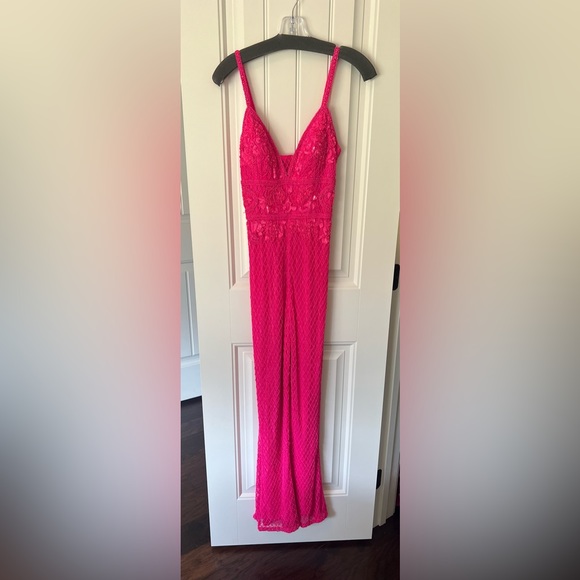 Sherri Hill pink jumpsuit - Picture 4 of 7